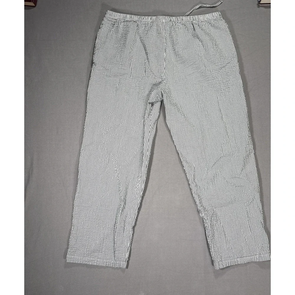 The Vermont Country Store Pajama Pants Mens XL Seersucker Striped Lounge